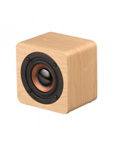 Mini Bluetooth Speaker USB Rechargeable Wooden Wireless Portable Bass