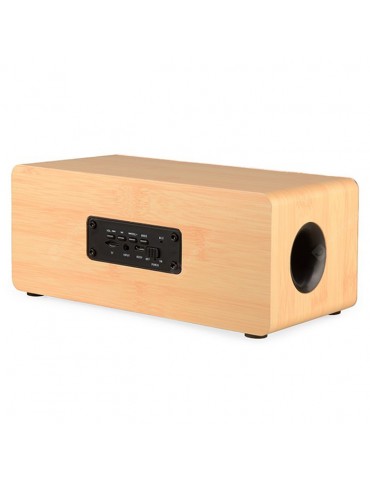 W1 Bluetooth 4.2 Dual Subwoofer Wood Speaker