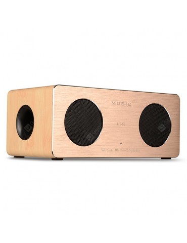 W1 Bluetooth 4.2 Dual Subwoofer Wood Speaker