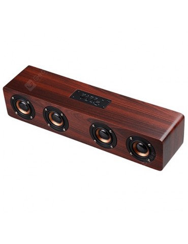W8 Wooden Bluetooth Speaker Support Card FM Function
