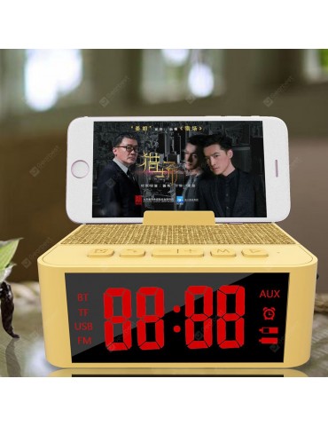 X31 Wireless Fabric Bluetooth Speaker Mobile Phone Stand Alarm Clock