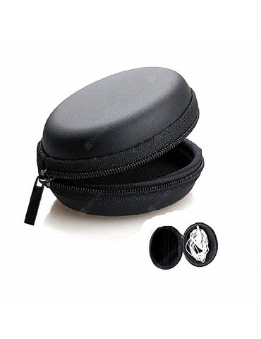 Portable Hard Headphones Case PU Leather Earphone Storage Bag