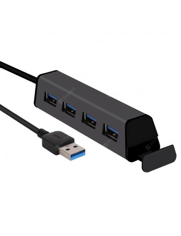 Aluminum Alloy 4 Ports USB3.0 HUB High Speed Data Transfer with Bracket