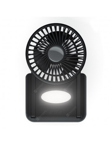 F5 USB Charging Pocket Fan Portable Mute Large Capacity Night Light Desktop Fan