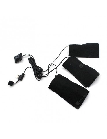 One Drag Three Carbon Fiber USB Electric Heating Pad Clothes Thermal Sheet with Switch