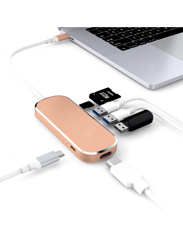 USB Accessories - Type-C to HDMI / USB 3.0 / SD / TF Card Reader Hub AdapterConverter