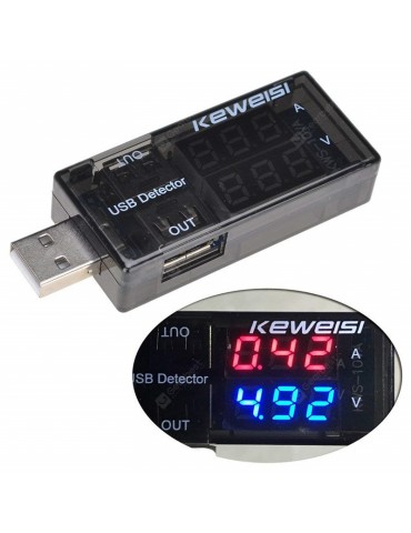 USB Detector Current Voltage 3V-9V Tester Double USB Row Shows