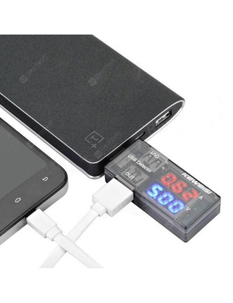 USB Accessories - USB Detector Current Voltage 3V-9V Tester Double USB Row Shows