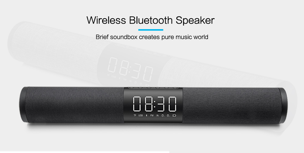 LP - C18 Bluetooth Wireless / AUX Wired Multifunction Speaker with FM / Alarm Clock / Mic Function- Black LP - C18 Bluetooth Wireless / AUX Wired Multifunction Speaker with FM / Alarm Clock / Mic Function- Black