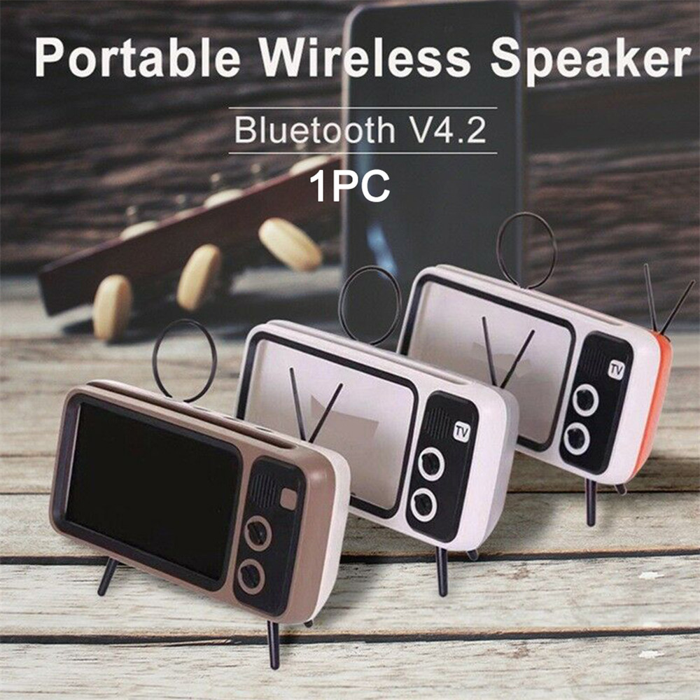 Stereo Bracket Mini Portable Bluetooth Speaker- Orange Stereo Bracket Mini Portable Bluetooth Speaker- Orange