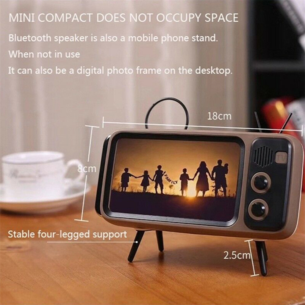 Stereo Bracket Mini Portable Bluetooth Speaker- Orange Stereo Bracket Mini Portable Bluetooth Speaker- Orange