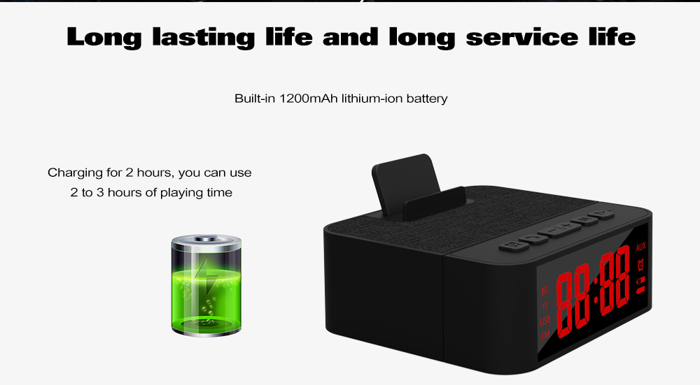 X31 Wireless Fabric Bluetooth Speaker Mobile Phone Stand Alarm Clock - Gold X31 Wireless Fabric Bluetooth Speaker Mobile Phone Stand Alarm Clock - Gold