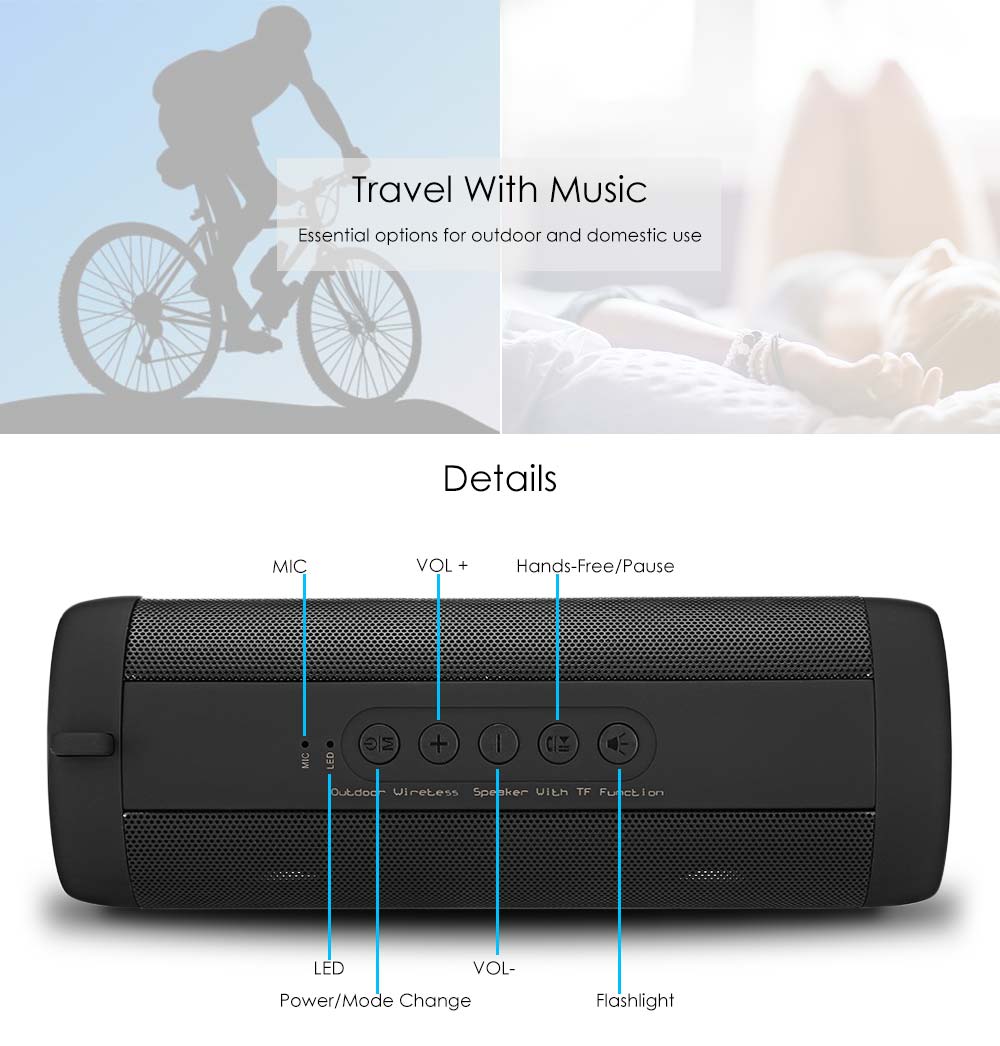 T2 Bluetooth Speaker Outdoor Waterproof Wireless Mini with FM Function- Red T2 Bluetooth Speaker Outdoor Waterproof Wireless Mini with FM Function- Red