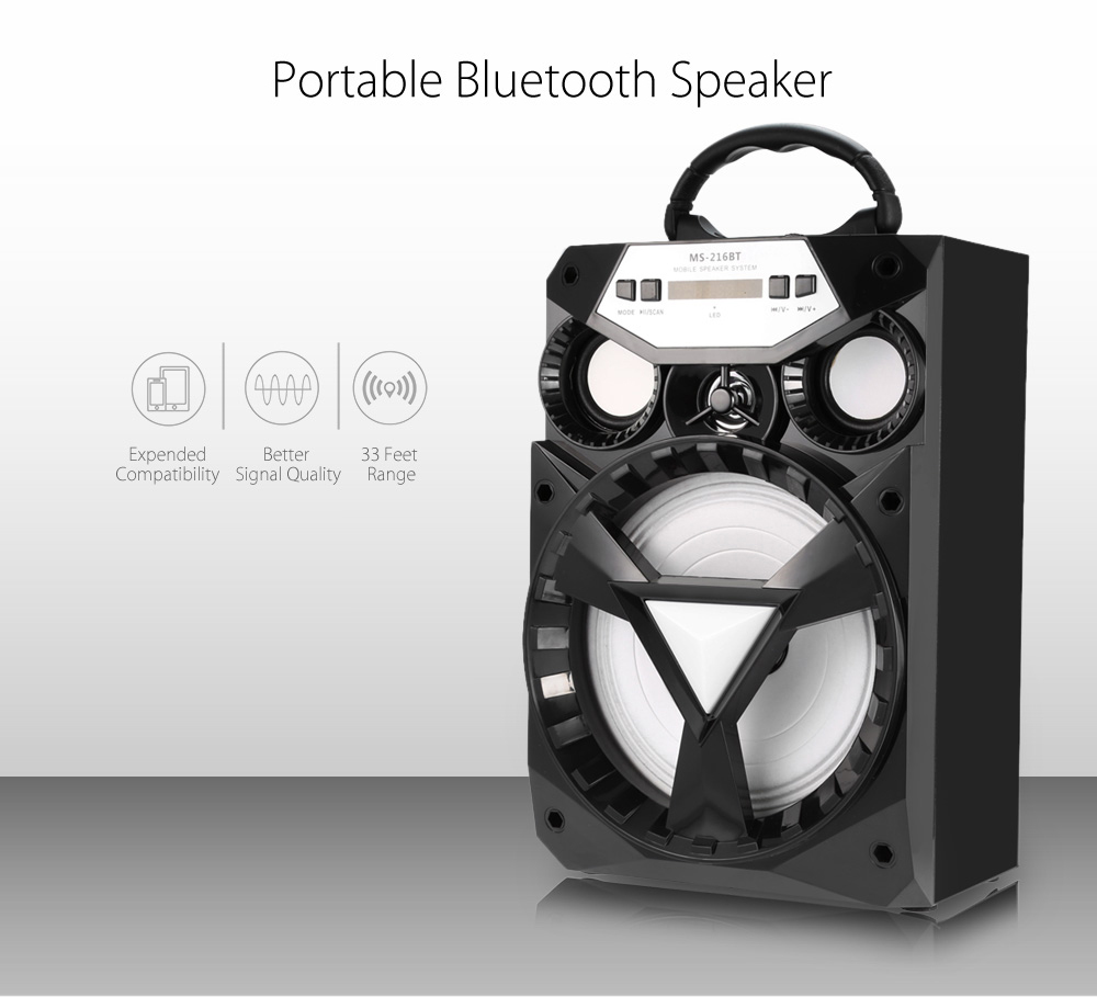 MS - 216BT Portable Bluetooth Speaker- Black MS - 216BT Portable Bluetooth Speaker- Black