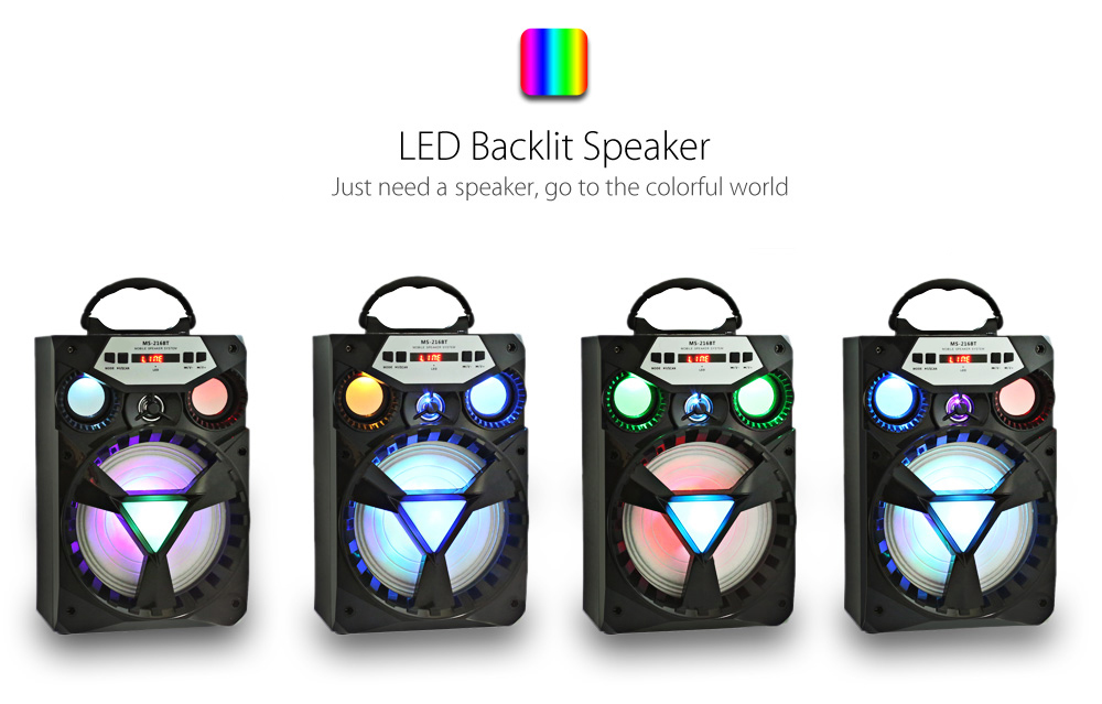 MS - 216BT Portable Bluetooth Speaker- Black MS - 216BT Portable Bluetooth Speaker- Black