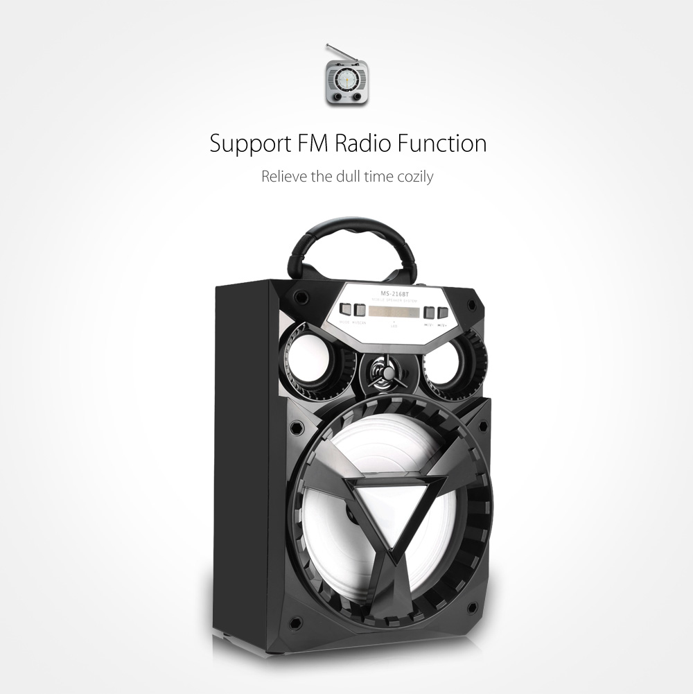 MS - 216BT Portable Bluetooth Speaker- Black MS - 216BT Portable Bluetooth Speaker- Black