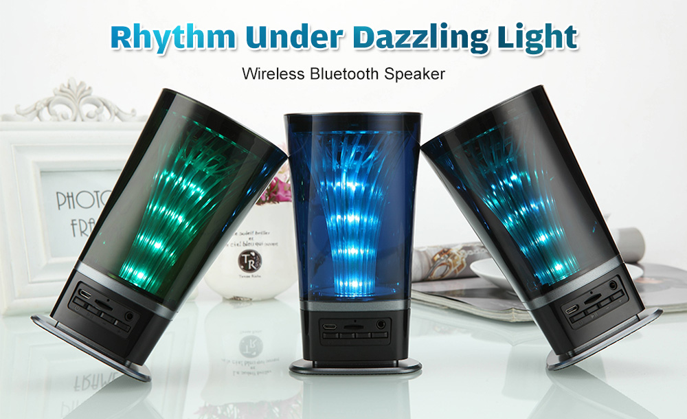 JY - 01BT Bluetooth Wireless Speaker Music Player Night Lamp- Black