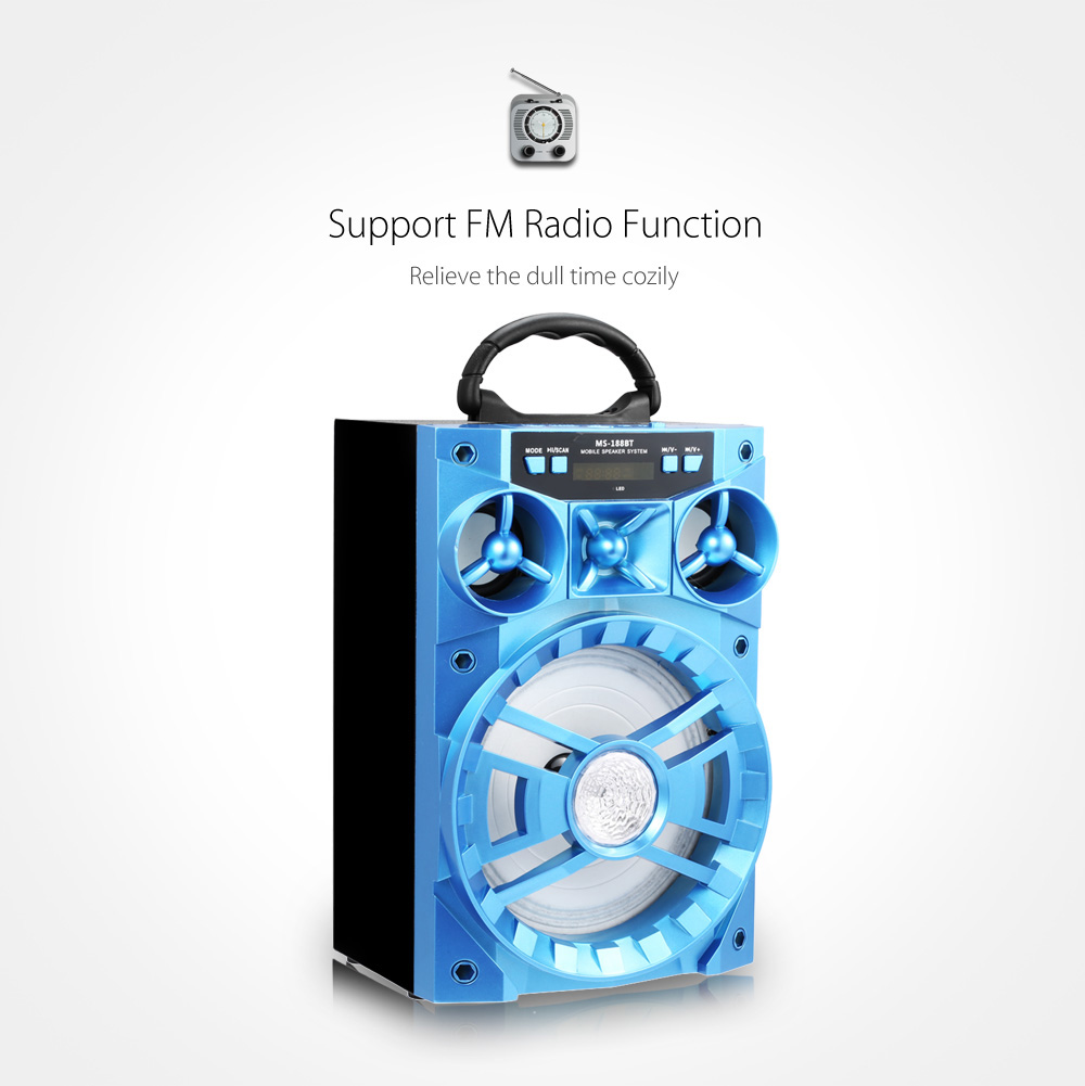 MS - 188BT Portable Bluetooth Speaker- Black MS - 188BT Portable Bluetooth Speaker- Black