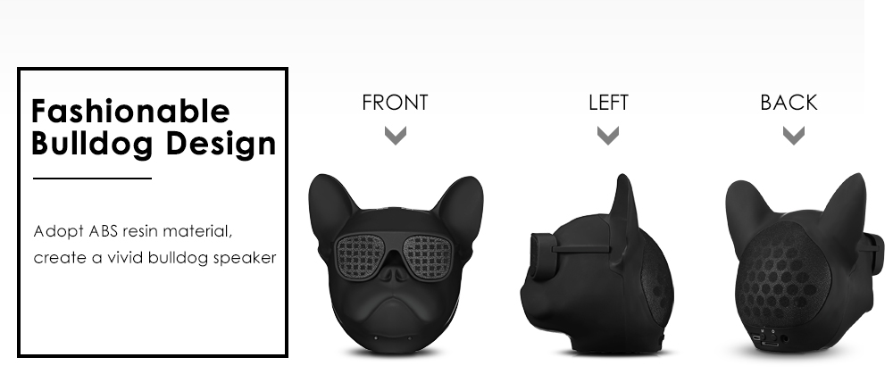 Bulldog Bluetooth Speaker Portable Wireless Player Support TF Card AUX- Black Bulldog Bluetooth Speaker Portable Wireless Player Support TF Card AUX- Black