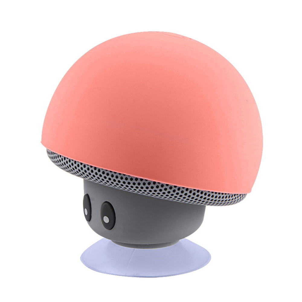 Mini Bluetooth Speaker Wireless Waterproof Loudspeaker Bluetooth Mushroom Portable Speakers Heavy Bass Stereo Music With- Pink