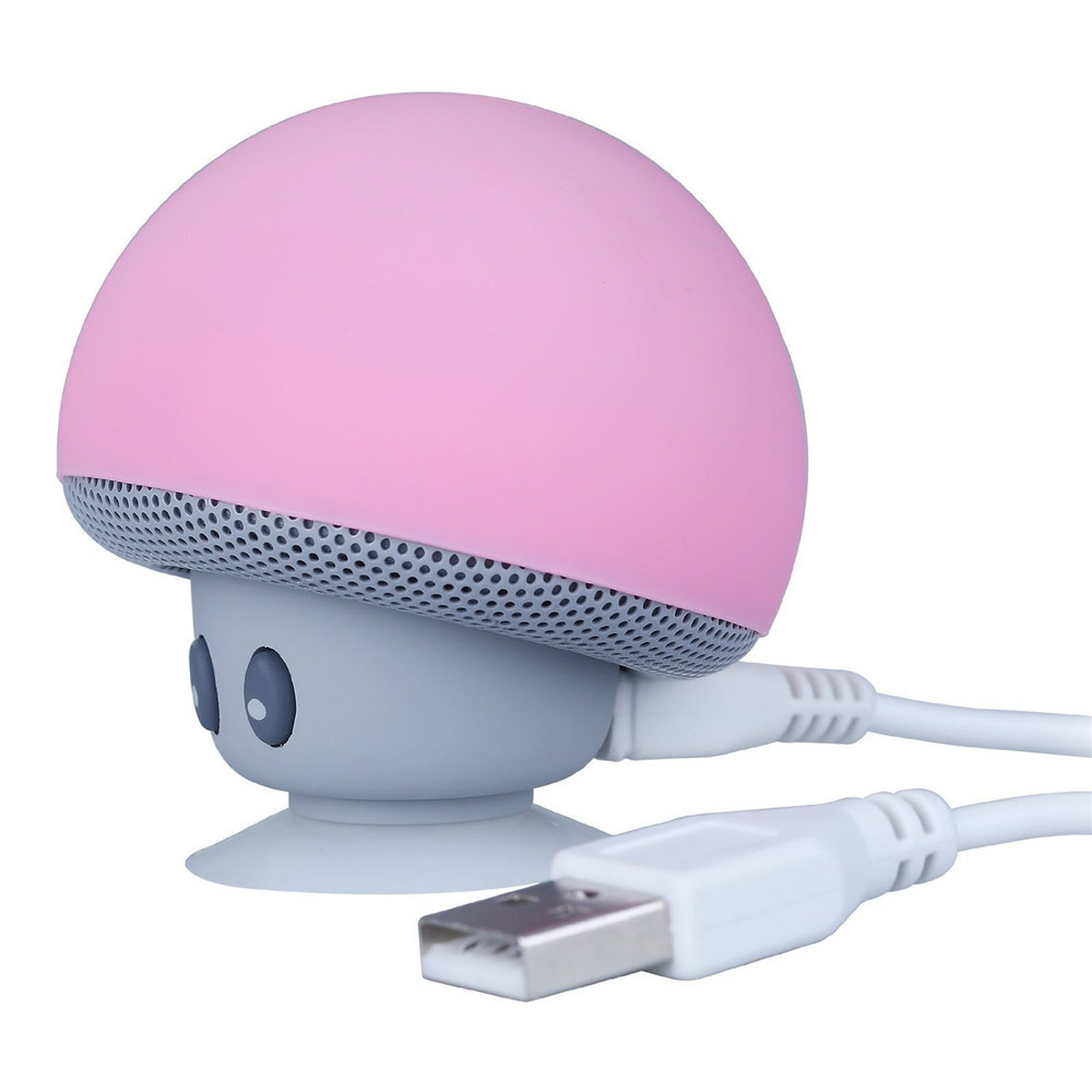 Mini Bluetooth Speaker Wireless Waterproof Loudspeaker Bluetooth Mushroom Portable Speakers Heavy Bass Stereo Music With- Pink Mini Bluetooth Speaker Wireless Waterproof Loudspeaker Bluetooth Mushroom Portable Speakers Heavy Bass Stereo Music With- Pink