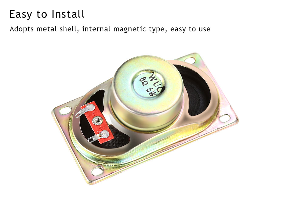 4PCS Magnet Speaker 5W 8 ohm Metal Shell Internal Type for LCD TV- Golden 4PCS Magnet Speaker 5W 8 ohm Metal Shell Internal Type for LCD TV- Golden