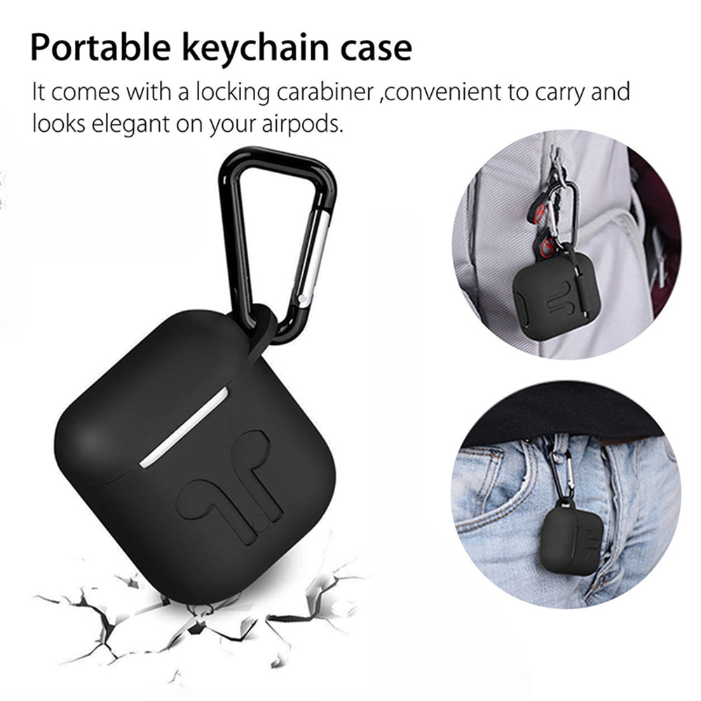 Thick Silicone Protective Case for AirPods - Light Gray Thick Silicone Protective Case for AirPods - Light Gray