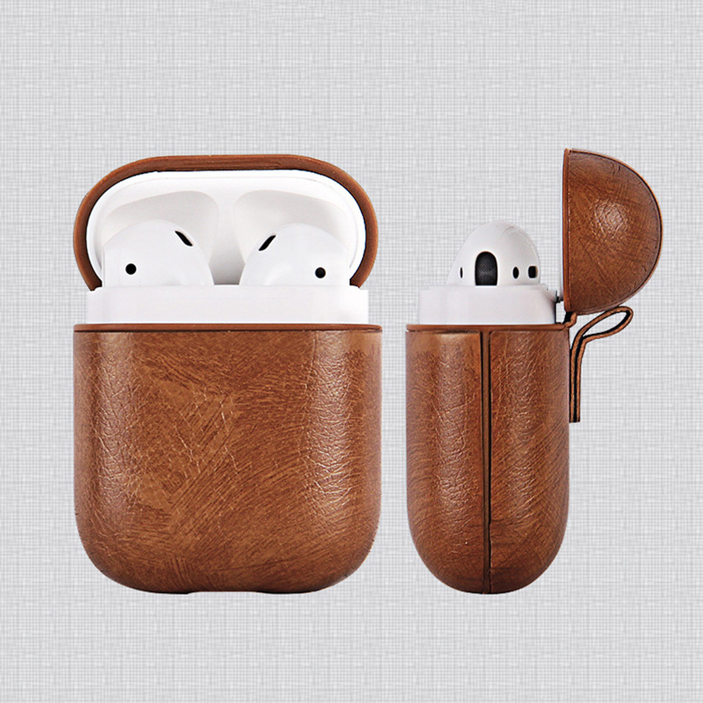 Protective Case High-Quality PU Case for AirPods- Black Protective Case High-Quality PU Case for AirPods- Black