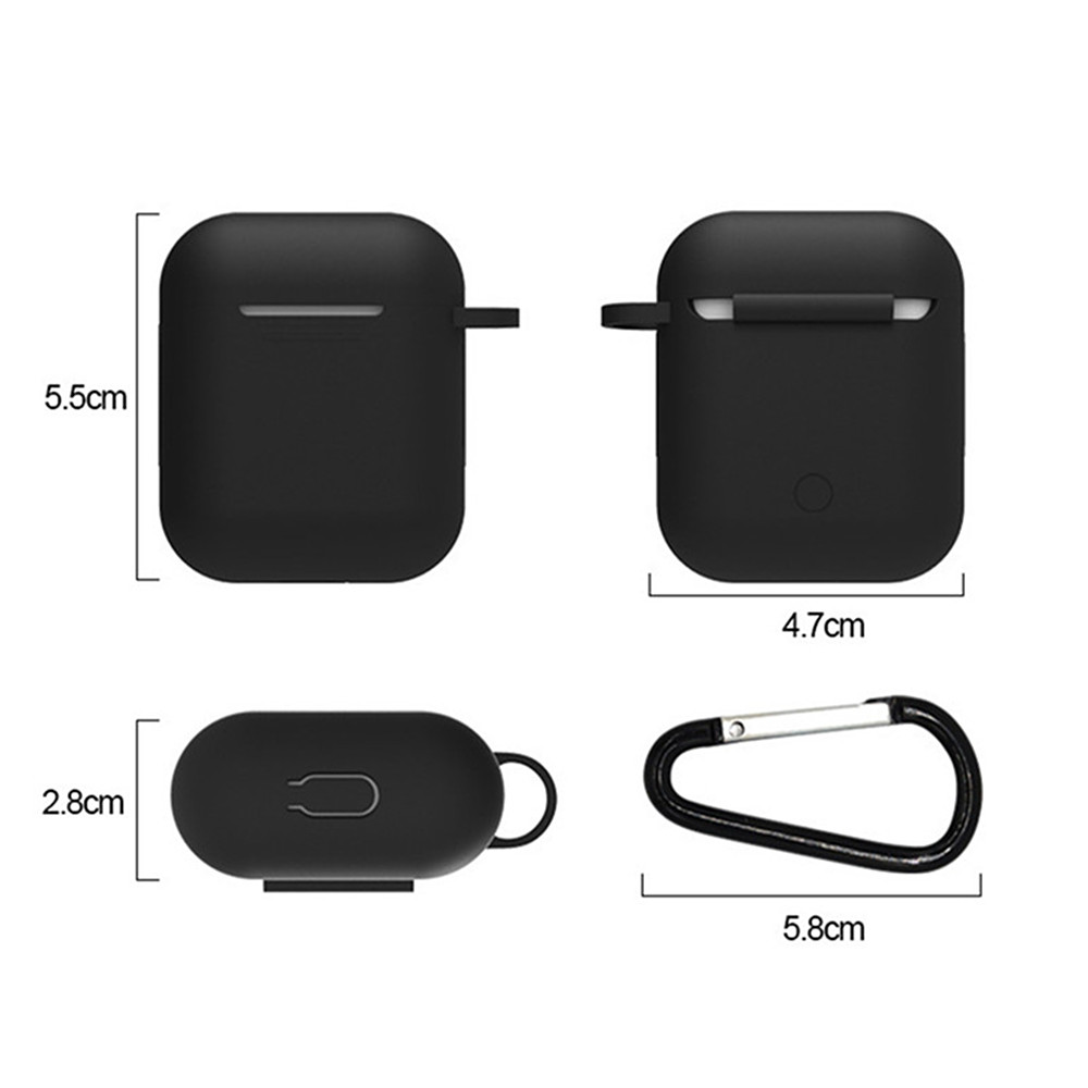 Silicone Earphone Protection Cover with Hook for Airpods - Pink Silicone Earphone Protection Cover with Hook for Airpods - Pink