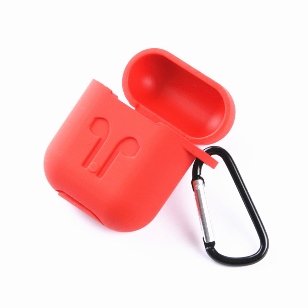 Silicone Earphone Protection Cover with Hook for Airpods - Pink Silicone Earphone Protection Cover with Hook for Airpods - Pink