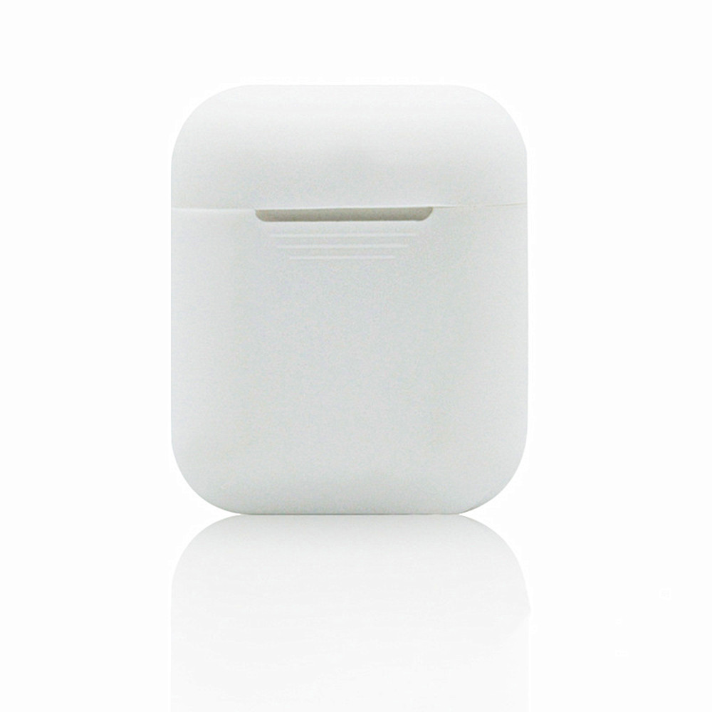 Soft Silicone Ultra Thin Cover Shockproof Holder for AirPods - White