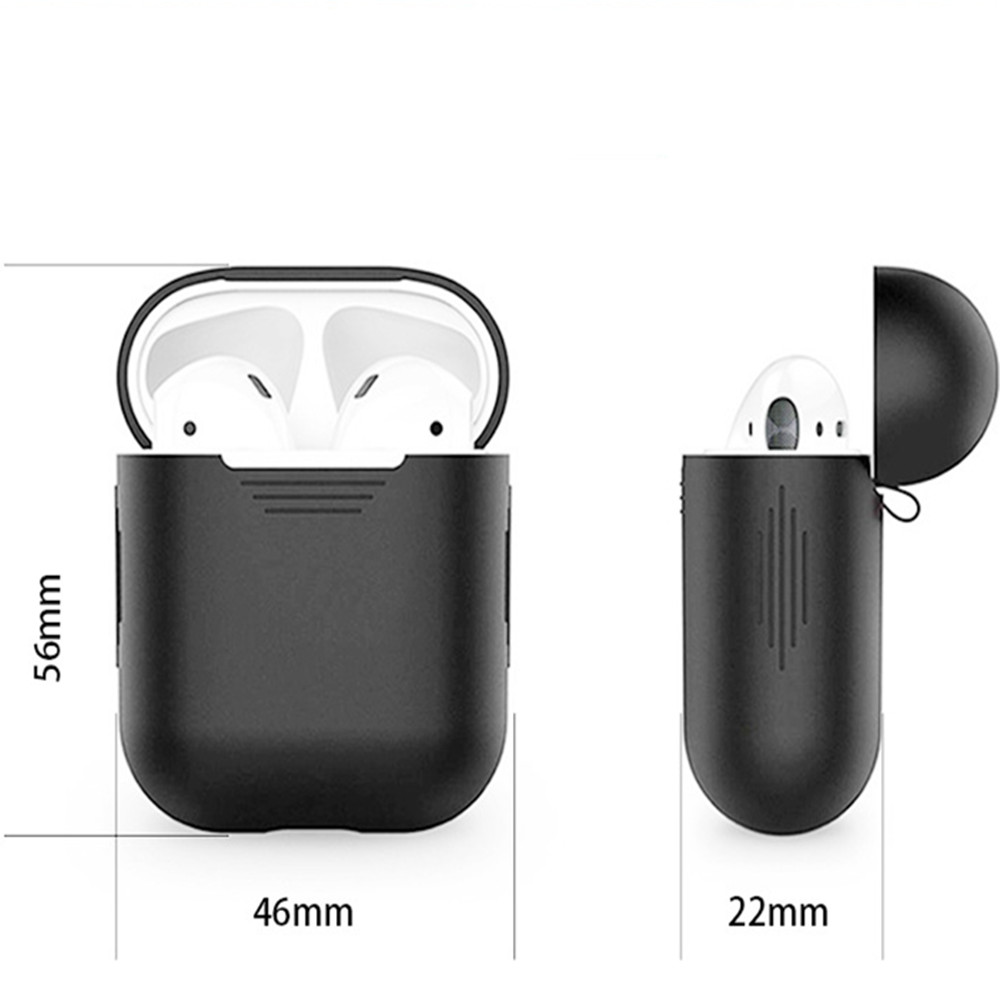Soft Silicone Ultra Thin Cover Shockproof Holder for AirPods - White
