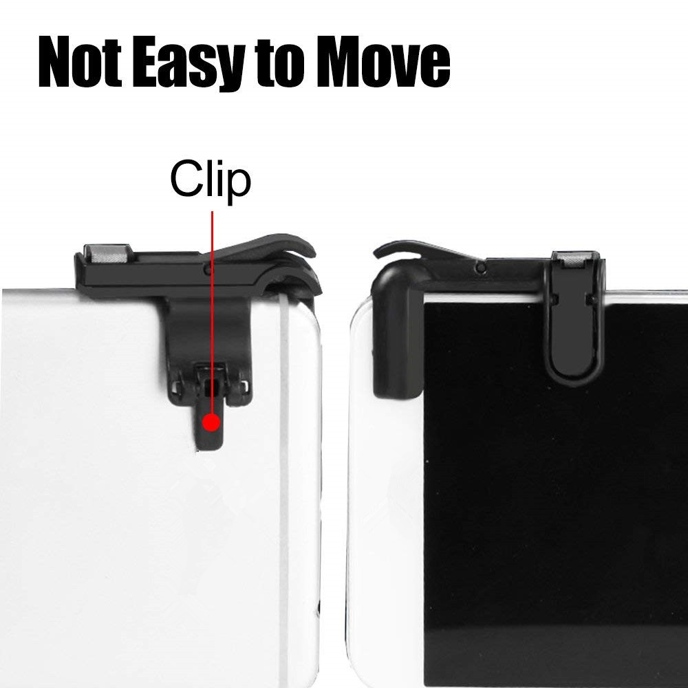 Mobile Phone Gaming Fire Button Trigger Controller 2PCS- Black Mobile Phone Gaming Fire Button Trigger Controller 2PCS- Black