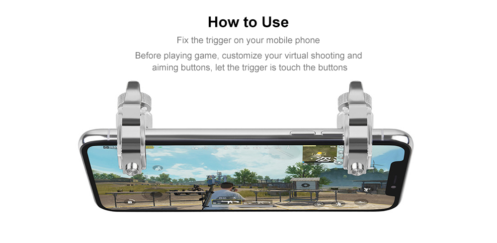 L1R1 Shoot Aim Tire Trigger Controller Button for Mobile Phone Game 2pcs