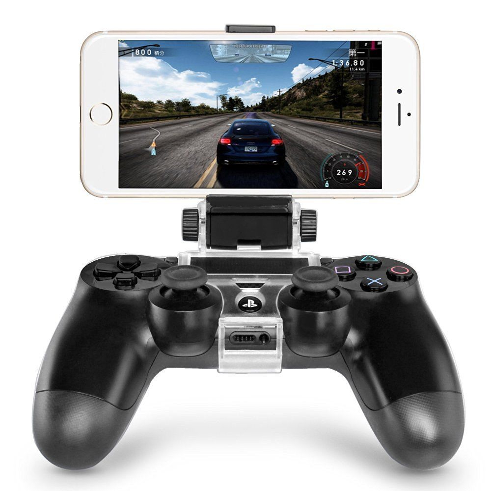 New Phone Clamp Mount Bracket Holder for Playstation 4 PS4 Controller Gamepad - Black