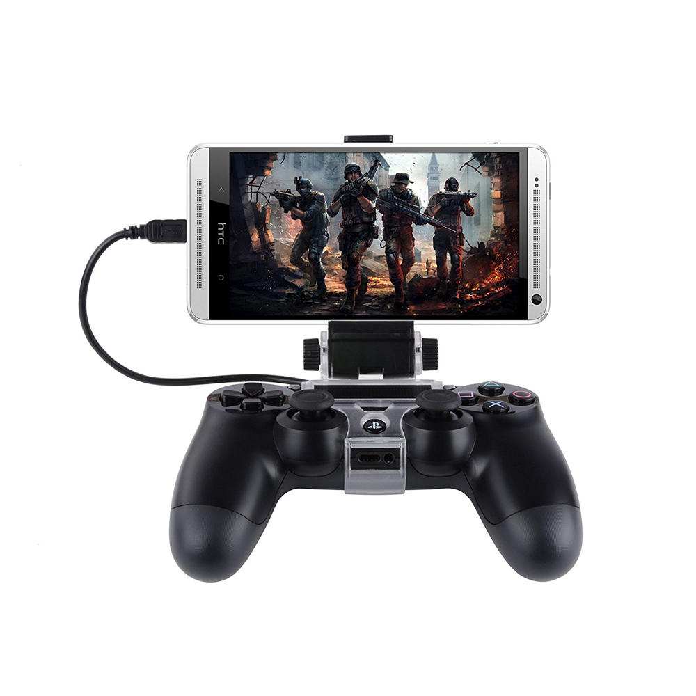 New Phone Clamp Mount Bracket Holder for Playstation 4 PS4 Controller Gamepad - Black