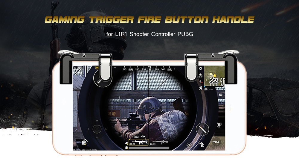 Mobile Phone Gaming Trigger Fire Button Handle for L1R1 Shooter Controller PUBG Mobile Phone Gaming Trigger Fire Button Handle for L1R1 Shooter Controller PUBG