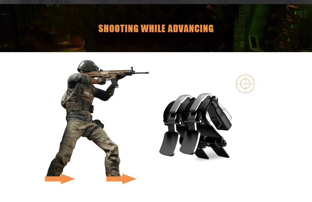 Sensitive Shooting Aim Trigger Game Controller 2pcs - Black