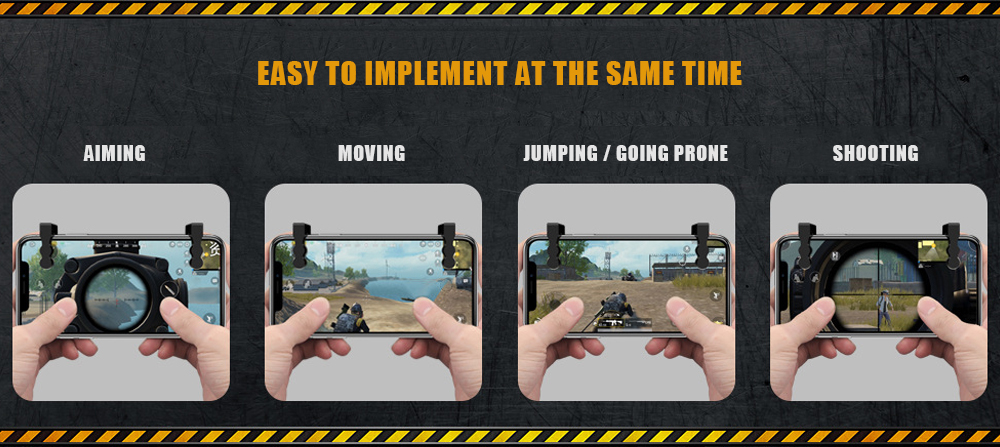 Sensitive Shooting Aim Trigger Game Controller 2pcs - Black Sensitive Shooting Aim Trigger Game Controller 2pcs - Black
